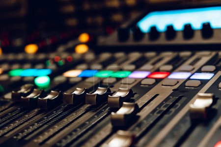 Photo for A close up of a sound mixing console - Royalty Free Image