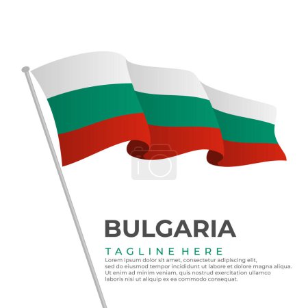 Illustration for Template vector Bulgaria flag modern design. Vector illustration - Royalty Free Image