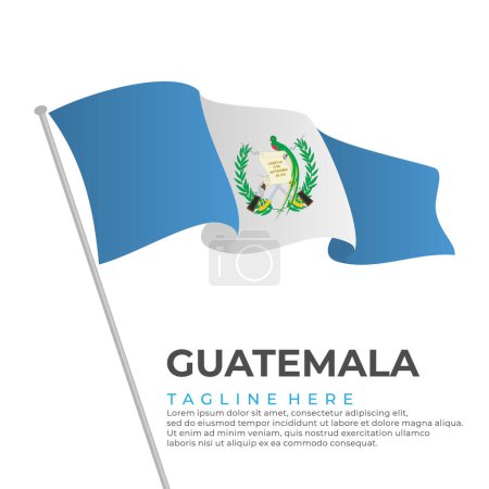 Template-Vektor Guatemala Flagge modernes Design. Vektorillustration