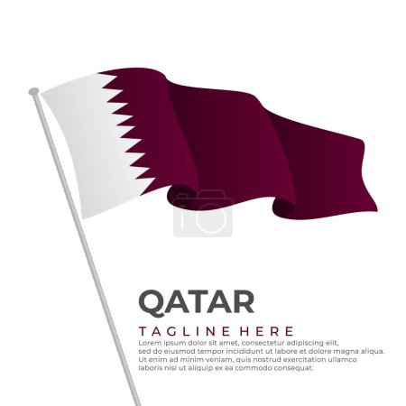 Template Vector Qatar Flagge modernes Design. Vektorillustration