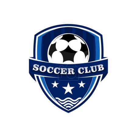 Illustration for Soccer Football Badge Logo Design Template. Sport team Identity. Vector illustration - Royalty Free Image