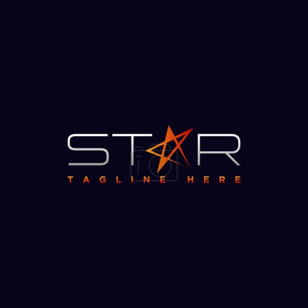 Elegance letter Star logo design template with Star icon. Vector illustration