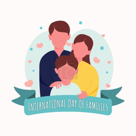 Illustration for International Day of Families colorful vector template design background. Vector illustration - Royalty Free Image