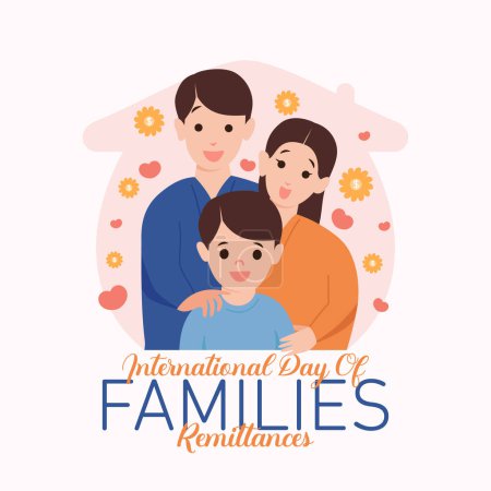 International Day of Families Remittances Colorful vector template design background. Vector illustration