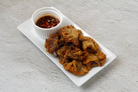 Photo for Photo of Chicharon Bulaklak or deep fried pork ruffle fat. - Royalty Free Image