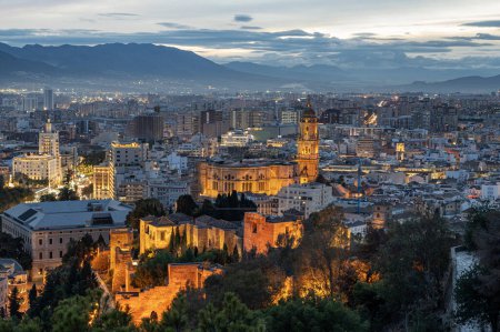 Foto de Málaga, España - panorama de la ciudad. - Imagen libre de derechos