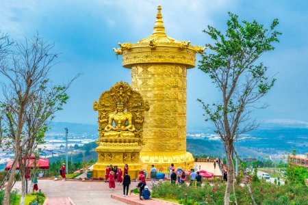Photo for Da Lat, Vietnam - April 11th, 2023: Samten Hills Da Lat is the destination to nourish the body, mind and spirit. A peaceful place to feel the transitions and changes within each person - Royalty Free Image
