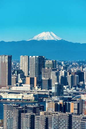 Téléchargez les photos : Vue du mont Fuji depuis Tokyo, Japon - en image libre de droit