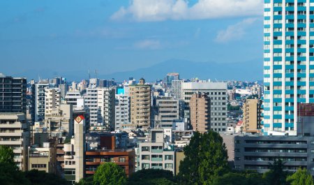 Des gratte-ciel au-dessus du paysage urbain de Nishi-Shinjuku, Tokyo, Japon