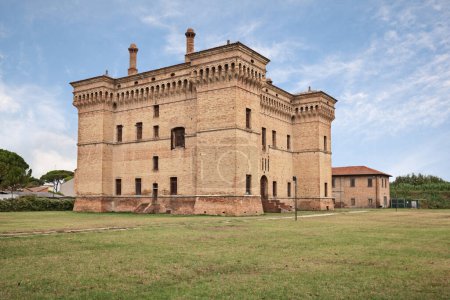 Photo for Castiglione di Ravenna, Emilia Romagna, Italy: the castle Palazzo Grossi Rasponi, a 16th-century fortified residence - Royalty Free Image