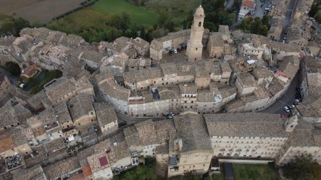 Photo for Petritoli town, Fermo province, Marche region, view from above - Royalty Free Image