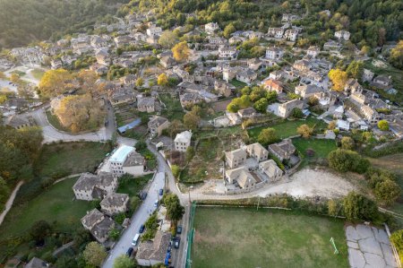 Photo for Drone aerial scenery of traditional village of Papingo Zagorochoria area , Epirus, Ioannina Greece Europe - Royalty Free Image