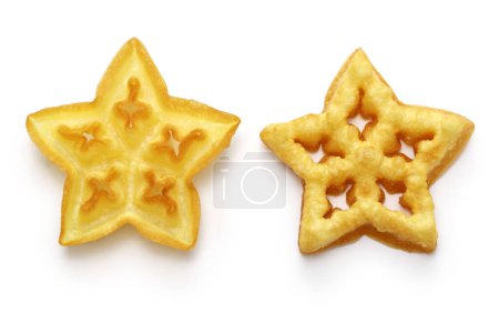 Téléchargez les photos : Biscuit rosette : biscuit étoile devant et derrière - en image libre de droit
