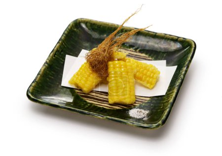 Téléchargez les photos : Maïs et maïs tempura barbe, cuisine japonaise - en image libre de droit