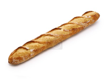 Téléchargez les photos : Baguette. La forme est en forme de bâton, la pâte pèse 350 g, la longueur est de 68 cm, et le nombre de coupes est de 7. - en image libre de droit