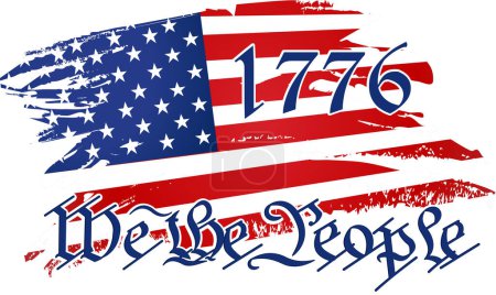 Illustration for We The People American Flag 1776 - Royalty Free Image