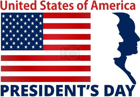Téléchargez les illustrations : Vacances : Happy Presidents Day card - en licence libre de droit