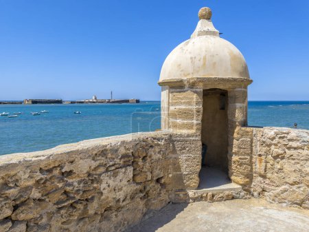 Photo for Sentry box of the Santa Catalina Castle. Cadiz. Andalusia, Spain. - Royalty Free Image