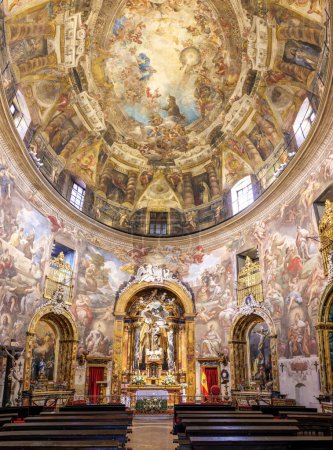 Photo for Madrid, Spain - November 17, 2023. Principal nave of the San Antonio de los Alemanes Church. Madrid, Spain. - Royalty Free Image