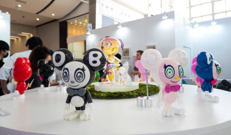 Photo for Bangkok, Thailand - April 9, 2023: DOB-KUN figures by Takashi Murakami display in Toy Expo 2023. - Royalty Free Image