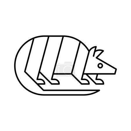 Ilustración de Logo Armadillo. Diseño de iconos. Elementos de plantilla - Imagen libre de derechos