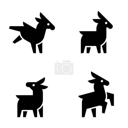Téléchargez les illustrations : Logo de l'âne. Icône design. Éléments du modèle - en licence libre de droit