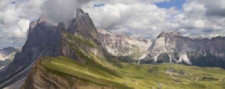Panorama from Seceda, Dolomites, Italy.