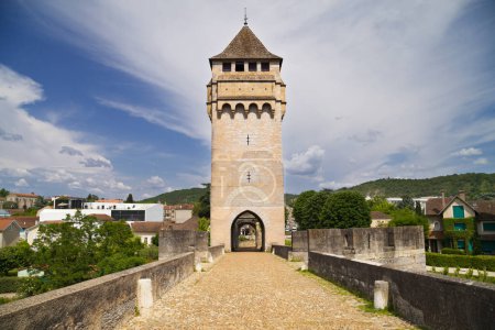 Devil 's Tower of Valandre Bridge, Cahors, Occitania, Francia.
