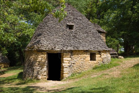 Dry Stone Hut at Cabanes de Breuil, Saint-Andre-d'Allas, Dordogne, Nouvelle-Aquitaine, France.