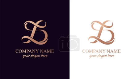 Illustration for L logo. LD DL letter logo template elements. personal monogram. Vector elegant logo. letter L logo design - Royalty Free Image