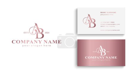 letra AB logo diseño letra AB lujoso. elementos de plantilla de logotipo letra. monograma personal.