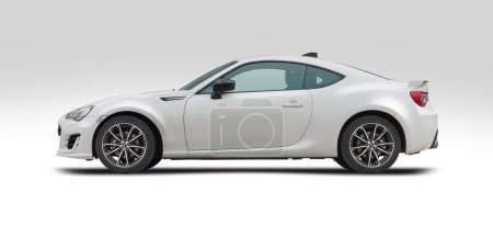 Photo for Subaru BRZ sport car, side view isolated on white background - Royalty Free Image