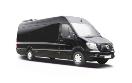 Téléchargez les photos : Mercedes-Benz Sprinter petit bus isolé sur fond blanc - en image libre de droit