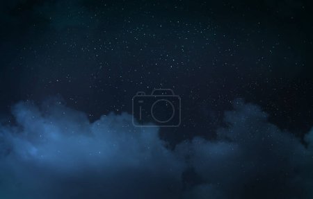 Téléchargez les photos : Night sky with stars and clouds as background. Universe - en image libre de droit