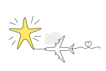 Foto de Plano abstracto del crecimiento de la estrella del color como dibujo de línea sobre fondo blanco - Imagen libre de derechos