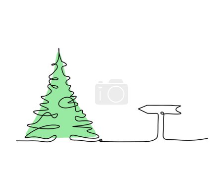 Photo for Abstract color tree and direction as line drawing on the white background - Royalty Free Image