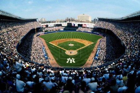 Foto de Vista Vintage del Old Yankee Stadium en el Bronx, Nueva York. - Imagen libre de derechos