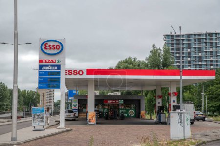 Photo for Esso West Beneluxbaan Street At Amstelveen The Netherlands 11-7-2022 - Royalty Free Image