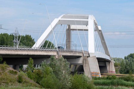 Photo for Front View Uyllanderbrug Bridge At Diemen The Netherlands 13-7-2022 - Royalty Free Image