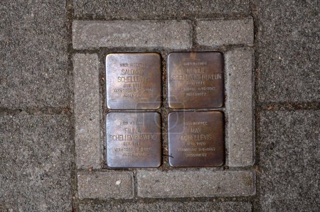 Stolperstein Memorial Stone From The Family Schellevis At Amsterdam The Netherlands 14-7-2022