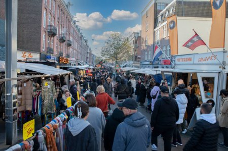 Photo for People At The Albert Cuyp Market At Amsterdam The Netherlands 14-11-2022 - Royalty Free Image