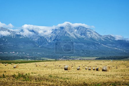 Photo for High Tatras mountain range from Spisska Sobota, Slovak republic. Travel destination. - Royalty Free Image