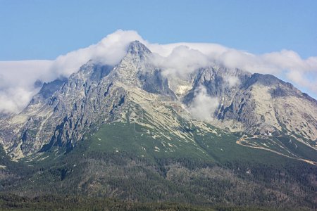 Photo for High Tatras mountain range from Spisska Sobota, Slovak republic. Travel destination. - Royalty Free Image