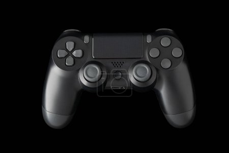 Téléchargez les photos : Video game joysticks isolated on a black background - en image libre de droit