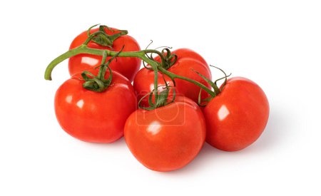Foto de Cereza de tomate aislada sobre fondo blanco - Imagen libre de derechos