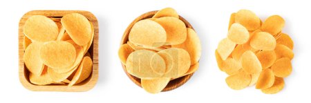 Photo for Potato Crisps on white background - Royalty Free Image