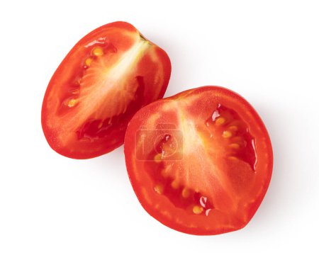 Foto de Tomates rojos aislados sobre fondo blanco - Imagen libre de derechos