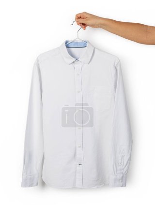 Photo for New male shirt on white background - Royalty Free Image