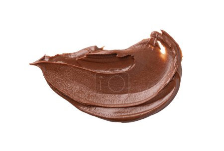 Foto de Mancha de pasta de chocolate sabrosa Aislado sobre fondo blanco - Imagen libre de derechos