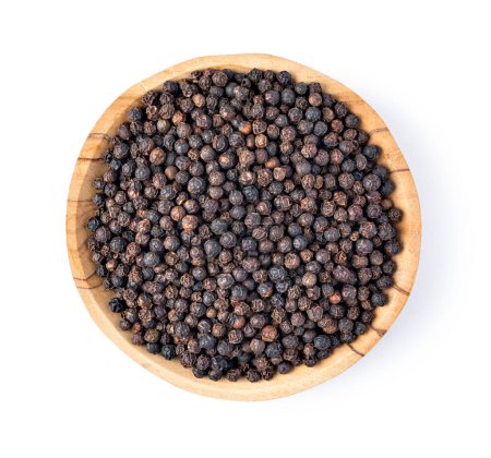 Photo for Black peppercorn (Black pepper) seeds isolated on white background - Royalty Free Image